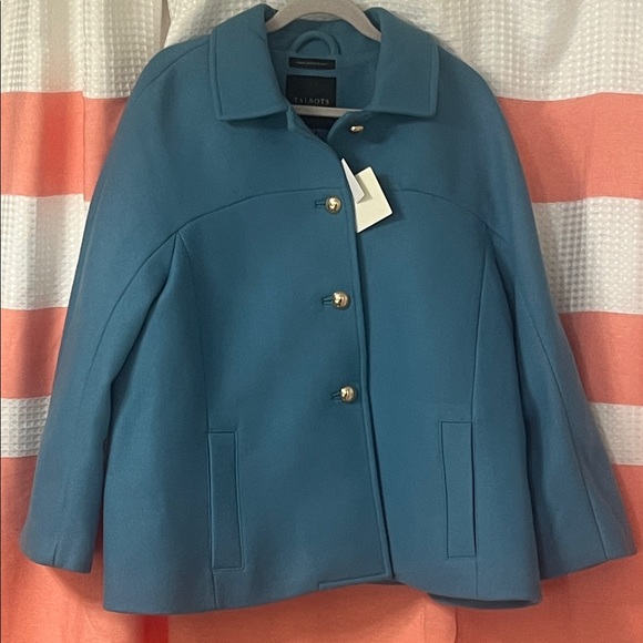 Talbots Teal wool blend Coat for Women - Picture 1 of 5